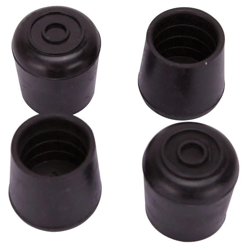 ProSource FE-50636-B Furniture Leg Tip, Round, Rubber, Black, 1 in Dia, 1-1/2 in H (Pack of 16)