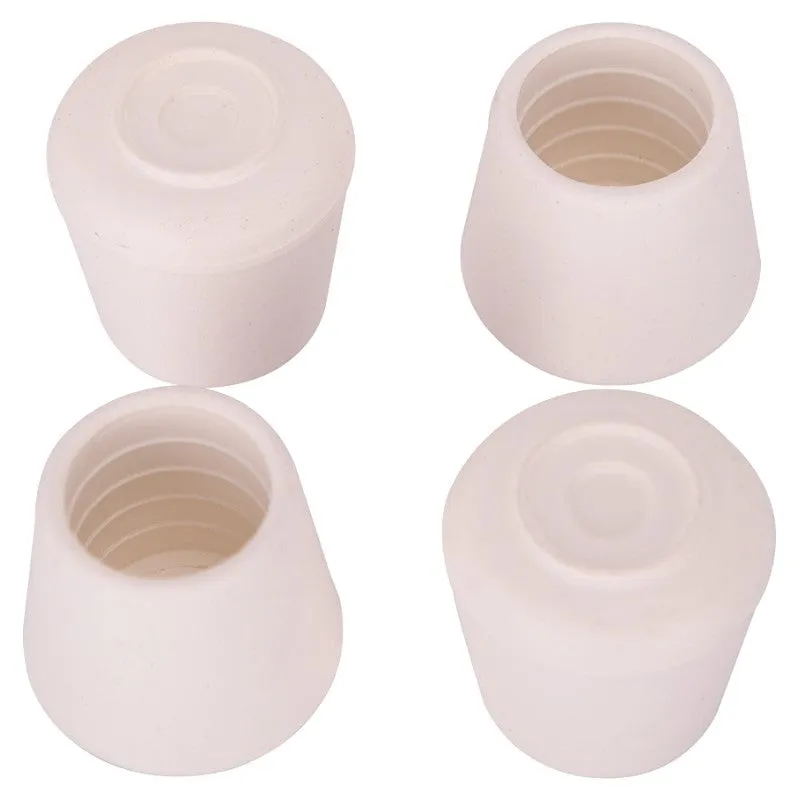 ProSource FE-50645-B Furniture Leg Tip, Round, Rubber, White, 1 in Dia, 1.54 in H (Pack of 16)