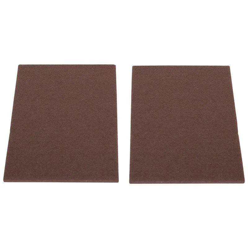ProSource FE-S307-PS Furniture Pad, Felt Cloth, Brown, 6 x 4-1/2 in Dia, 4-1/2 in W, 5/64 in Thick, Square