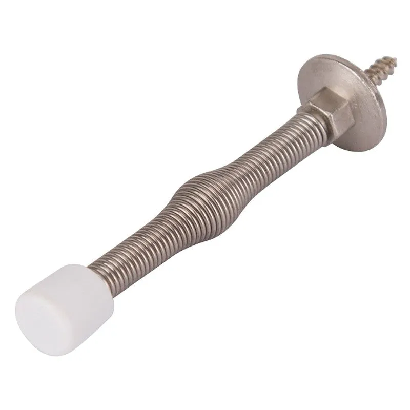 ProSource H61-Z013-PS Light-Duty Door Stop, 3/4″ in Dia Base, 3 in Projection, Plastic & Steel, Satin Nickel