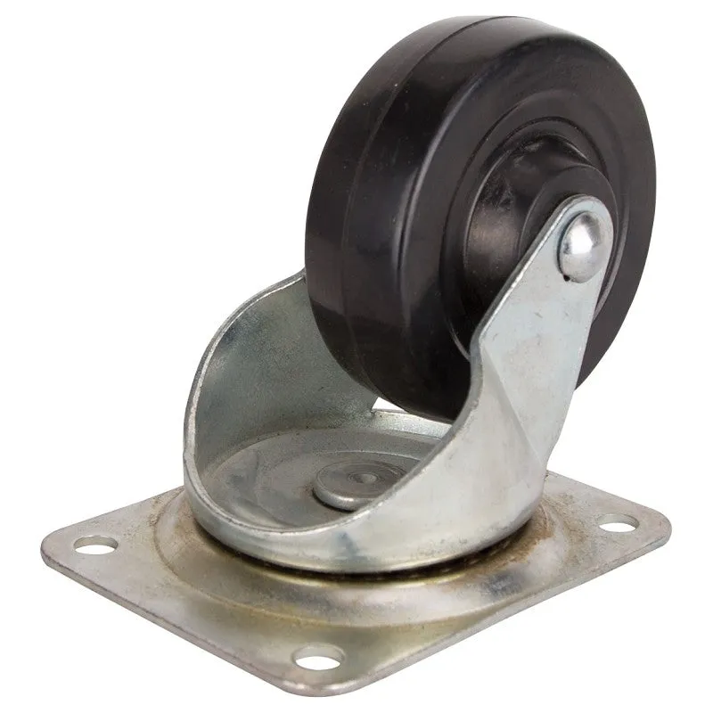 prosource jc h08 heavy duty swivel caster 4 in dia wheel 13 in w wheel rubber wheel black 225 lb
