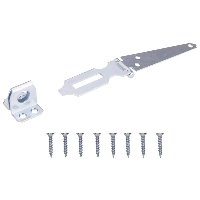 ProSource LR-134-BC-PS Safety Hasp, 4-1/2 in L, Steel, Zinc, 7/16 in Dia Shackle, Fixed Staple