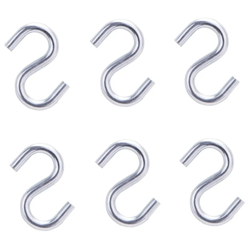 ProSource LR-378-PS S-Hook, 10 lb Working Load, 5/64 in Dia Wire, Steel, Zinc (Pack of 10)