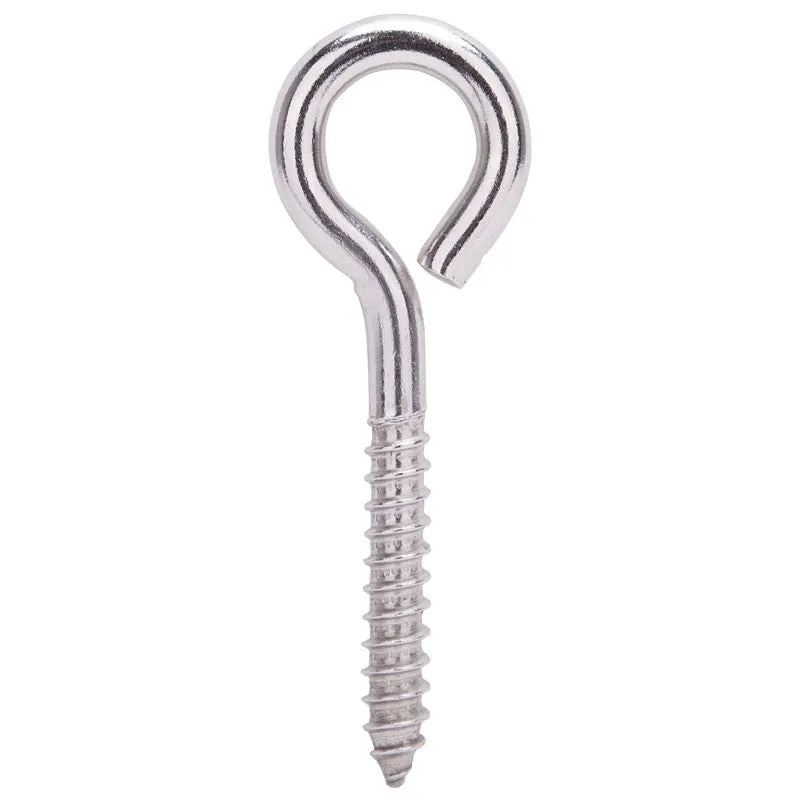 ProSource LR262 Lag Eye Bolt, 9 mm Thread, Screw Thread, 2 in L Thread, 1-3/8 in Dia Eye, 374 lb Working Load (Pack of 10)