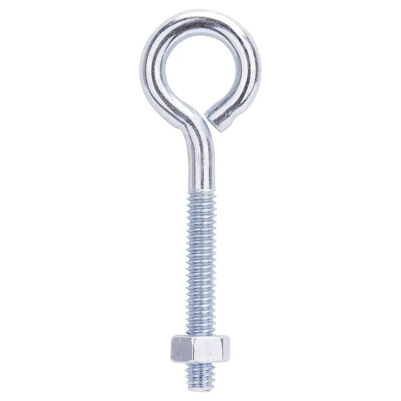 ProSource LR271 Eye Bolt, 1/4 in Thread, Machine Thread, 1-5/8 in L Thread, 31/32 in Dia Eye, 125 lb Working Load, Steel (Pack of 20)