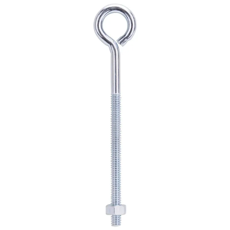 ProSource LR273 Eye Bolt, 6 mm Thread, Machine Thread, 3 in L Thread, 31/32 in Dia Eye, 143 lb Working Load, Steel, Zinc (Pack of 20)