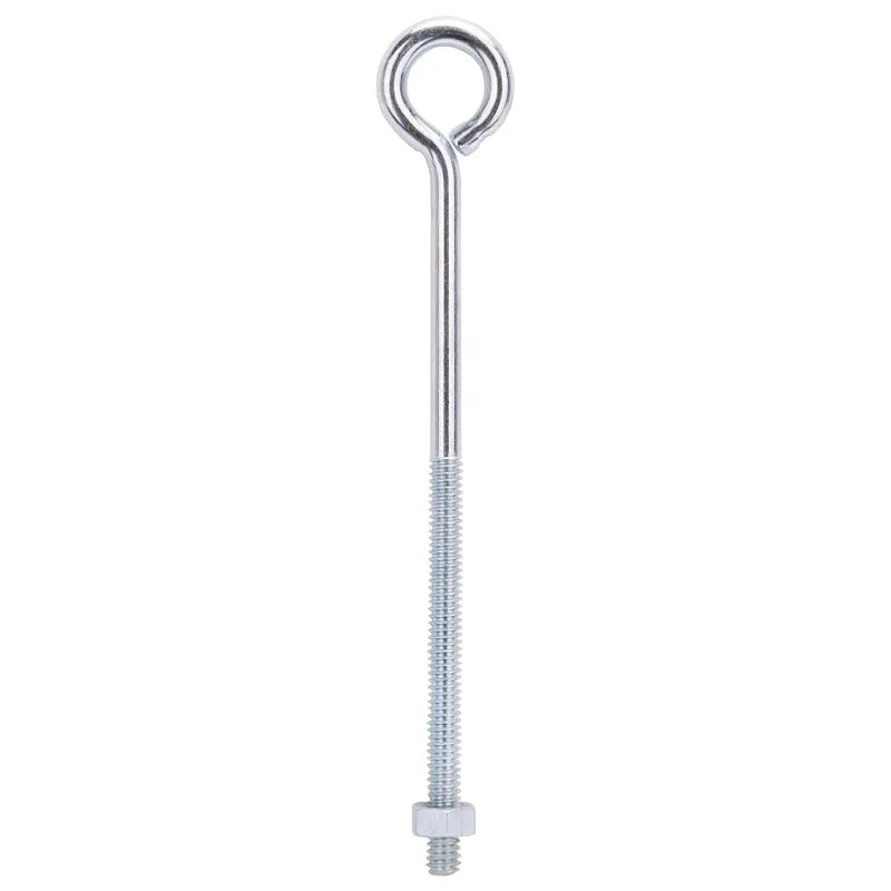 ProSource LR274 Eye Bolt, 6.2 mm Thread, Machine Thread, 3 in L Thread, 1 in Dia Eye, 145 lb Working Load, Steel, Zinc (Pack of 20)