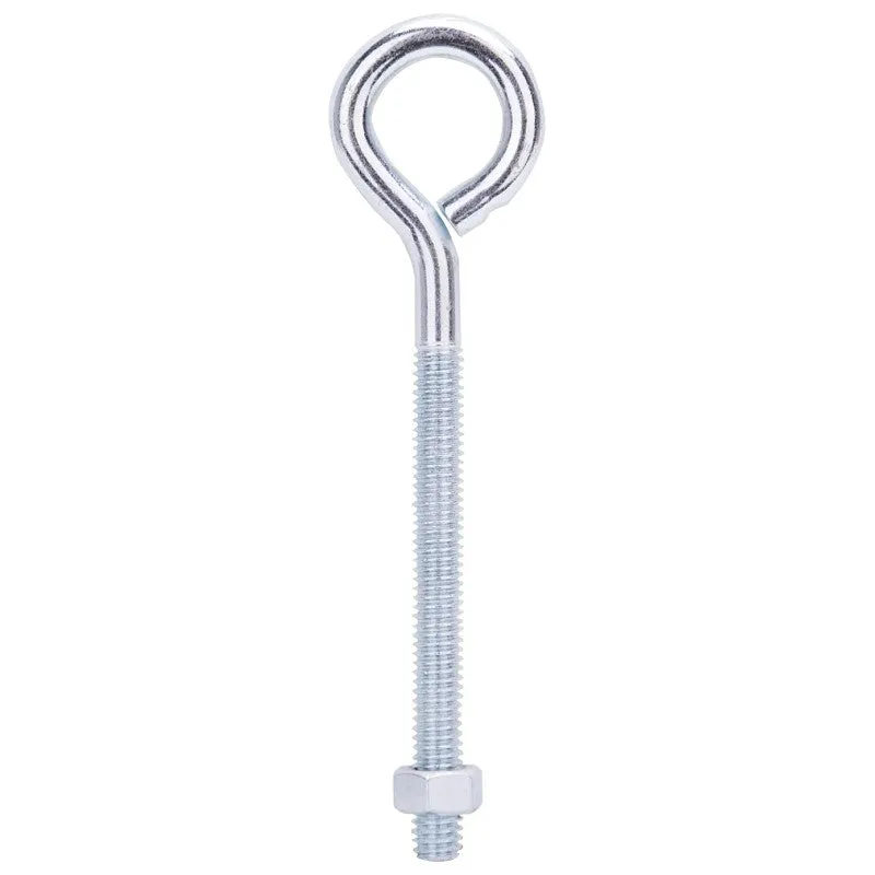 ProSource LR279 Eye Bolt, 7.8 mm Thread, Machine Thread, 3 in L Thread, 1-5/16 in Dia Eye, 222 lb Working Load, Steel (Pack of 10)