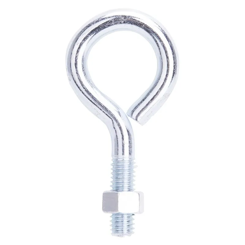 ProSource LR281 Eye Bolt, 3/8 in Thread, Machine Thread, 1-1/4 in L Thread, 1-5/8 in Dia Eye, 237 lb Working Load, Steel (Pack of 10)