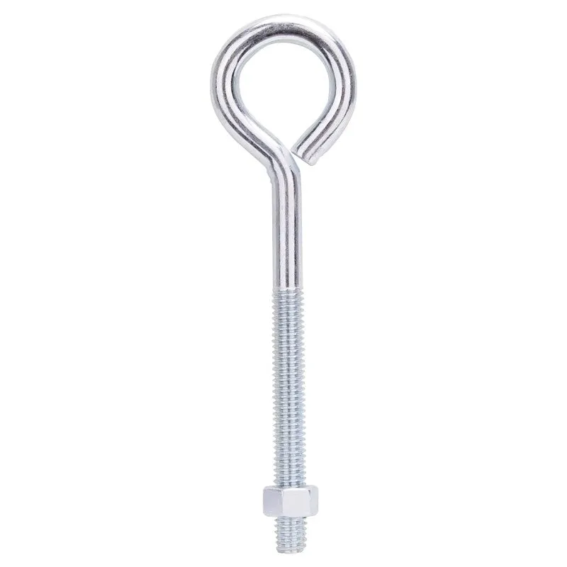 ProSource LR286 Eye Bolt, 3/8 in Thread, Machine Thread, 3 in L Thread, 1-5/8 in Dia Eye, 292 lb Working Load, Steel (Pack of 10)