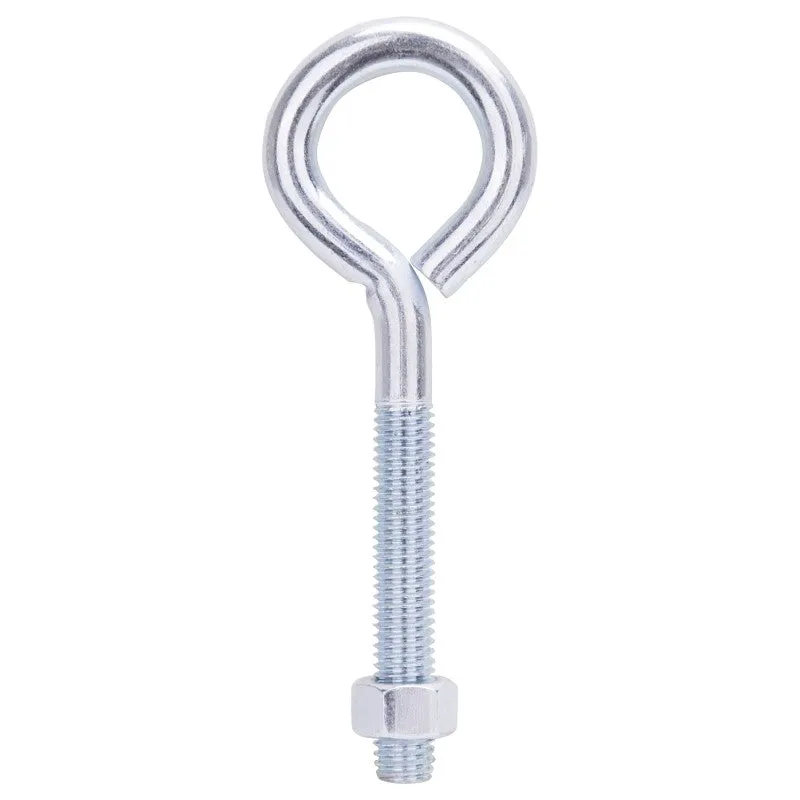 ProSource LR288 Eye Bolt, 7.5 mm Thread, Machine Thread, 3 in L Thread, 2-1/8 in Dia Eye, 522 lb Working Load, Steel (Pack of 10)