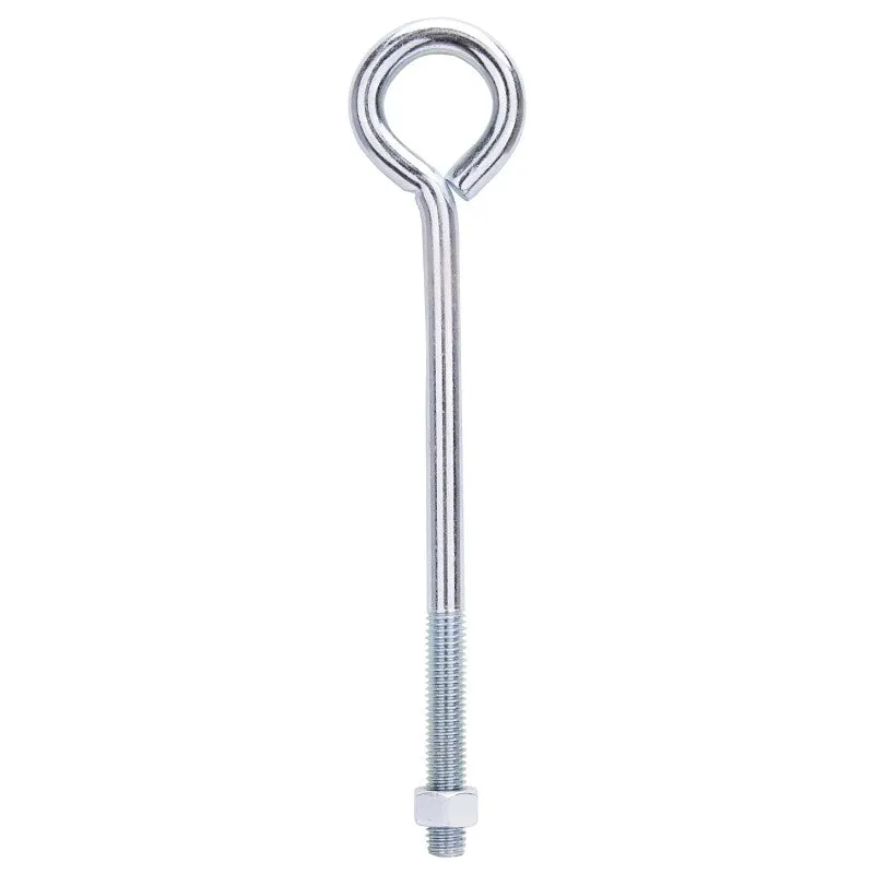 ProSource LR290 Eye Bolt, 13 mm Thread, Machine Thread, 3 in L Thread, 2-1/8 in Dia Eye, 633 lb Working Load, Steel (Pack of 10)