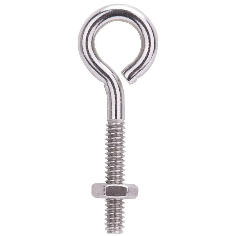 ProSource LR292 Eye Bolt, 4.7 mm Thread, Machine Thread, 1 in L Thread, 3/4 in Dia Eye, 94 lb Working Load (Pack of 10)
