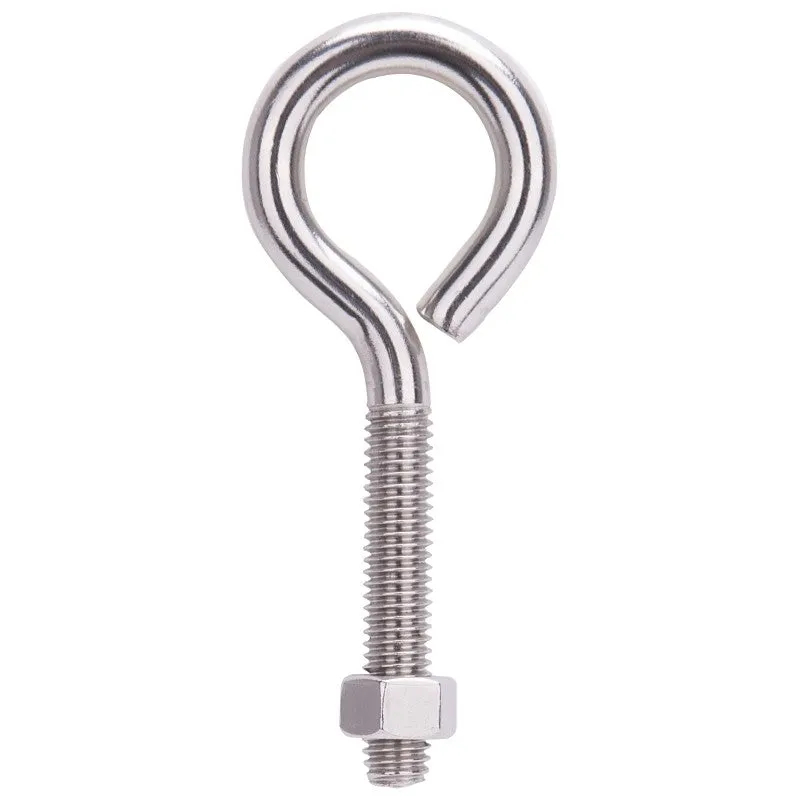 ProSource LR298 Eye Bolt, 9.5 mm Thread, Machine Thread, 2 in L Thread, 1-5/8 in Dia Eye, 414 lb Working Load (Pack of 10)
