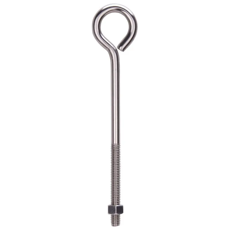 ProSource LR300 Eye Bolt, 9.5 mm Thread, Machine Thread, 3 in L Thread, 2-1/8 in Dia Eye, 439 lb Working Load (Pack of 10)