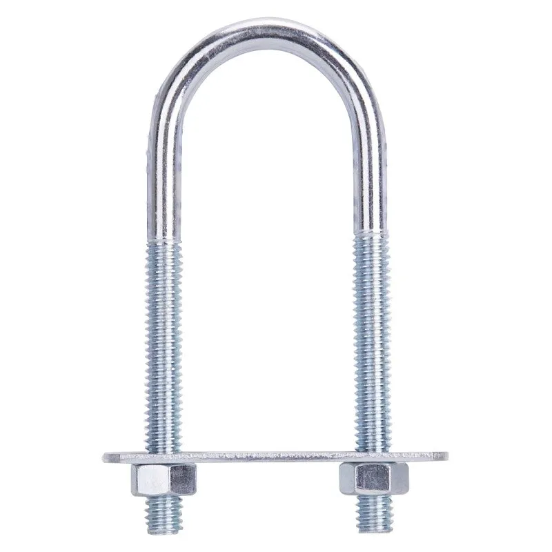 ProSource LR344 U-Bolt, 5/16 in Thread, 2-3/8 in L Thread, Steel, Zinc (Pack of 10)