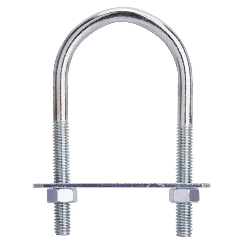ProSource LR345 U-Bolt, 5/16 in Thread, 2 in L Thread, Steel, Zinc (Pack of 10)