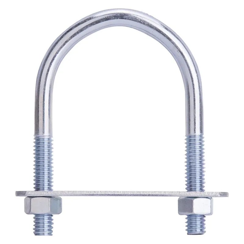 ProSource LR346 U-Bolt, 5/16 in Thread, 1-1/2 in L Thread, Steel, Zinc (Pack of 10)
