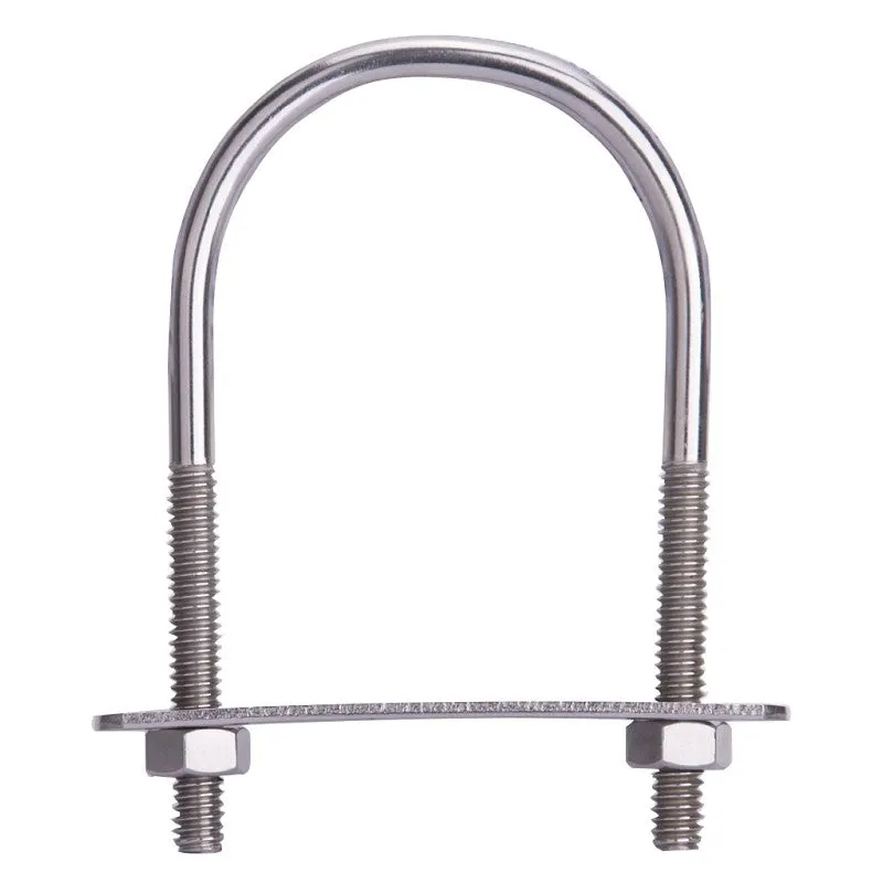 ProSource LR358 U-Bolt, 1/4 in Thread, 1-3/4 in L Thread, Stainless Steel, Stainless Steel (Pack of 10)