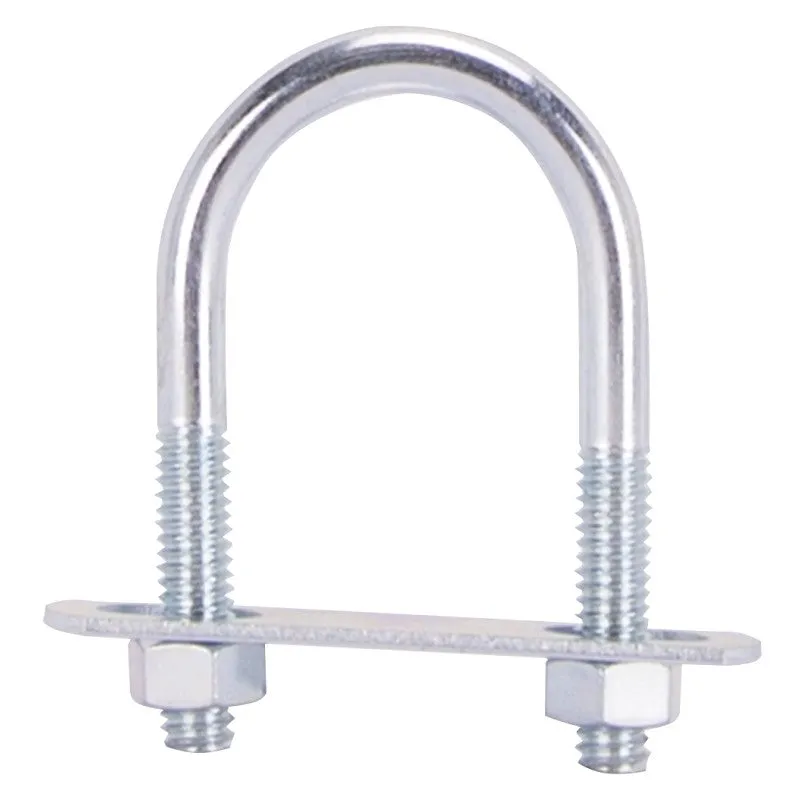 ProSource LR362 U-Bolt, 5/16 in Thread, 1-1/4 in L Thread, Steel, Zinc (Pack of 10)