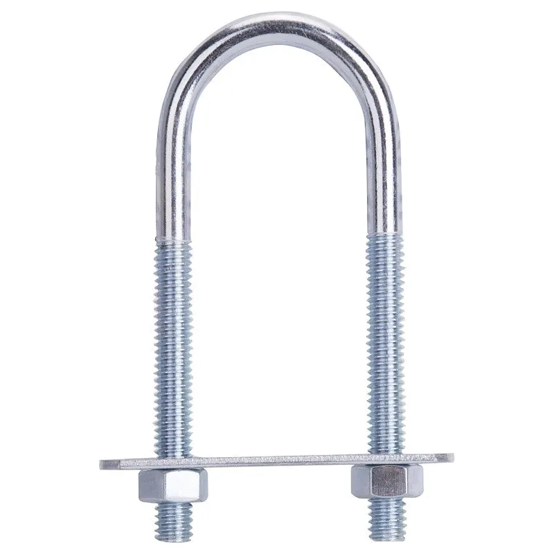 ProSource LR363 U-Bolt, 5/16 in Thread, 2-3/8 in L Thread, Steel, Zinc (Pack of 10)