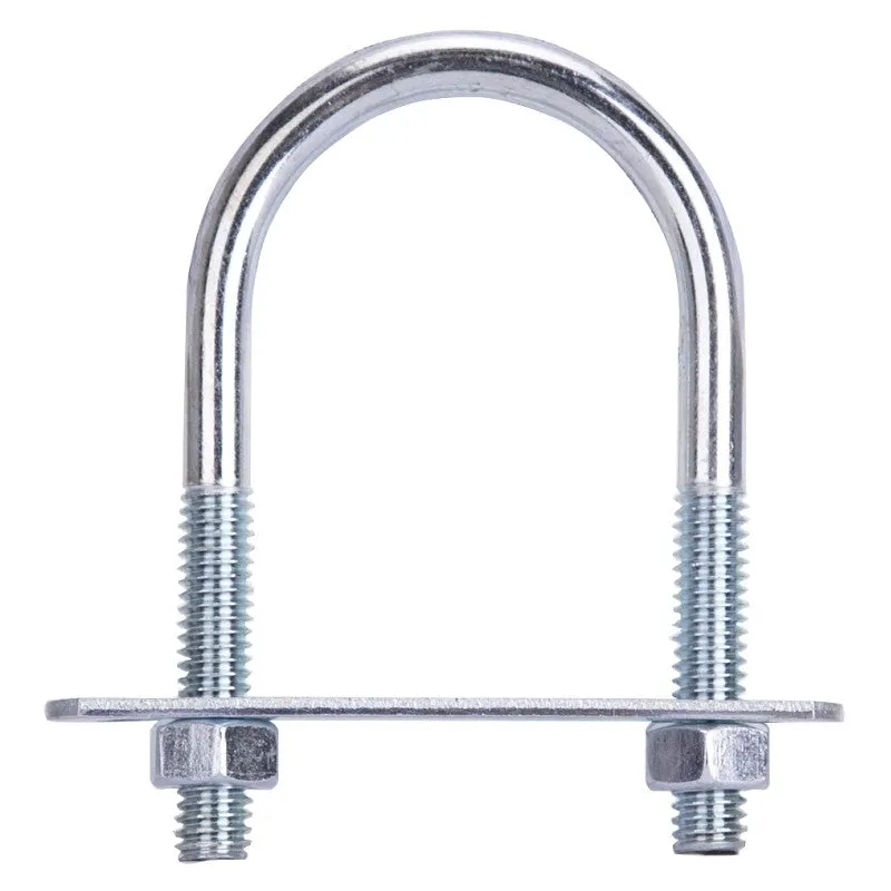 ProSource LR364 U-Bolt, 5/16 in Thread, 1-1/2 in L Thread, Steel, Zinc (Pack of 10)