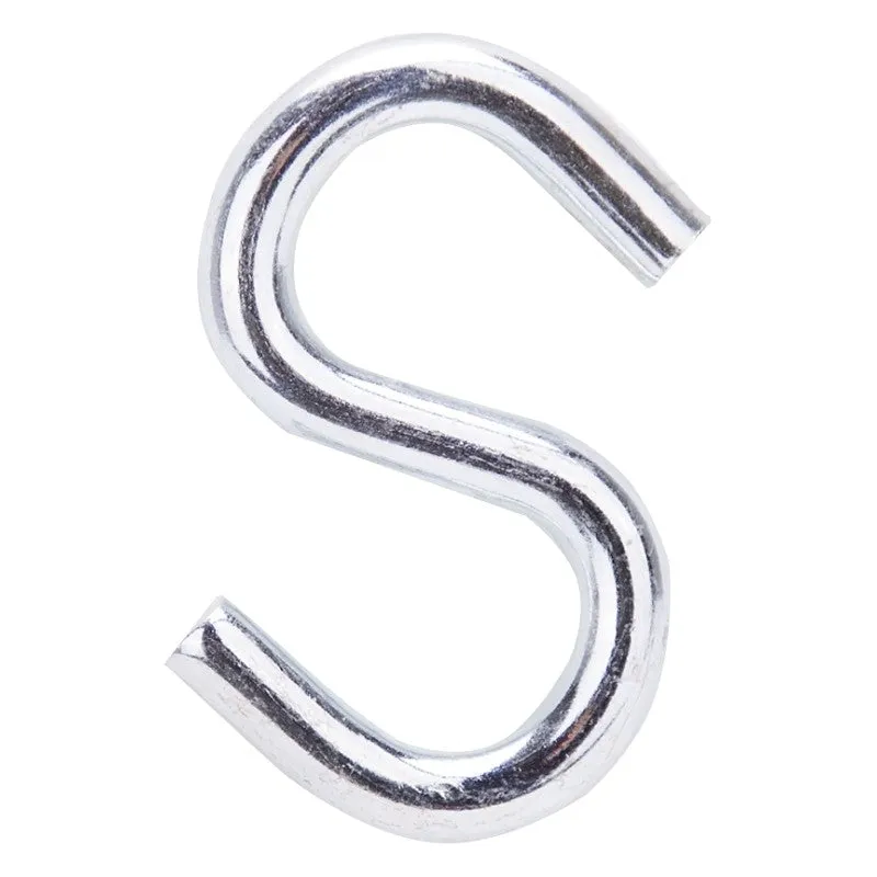 ProSource LR372 S-Hook, 100 lb Working Load, 0.229 in Dia Wire, Steel, Zinc (Pack of 20)