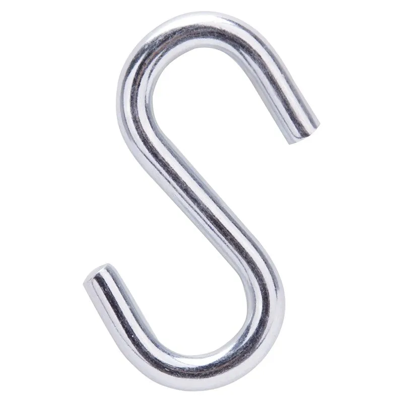 ProSource LR373 S-Hook, 100 lb Working Load, 0.229 in Dia Wire, Steel, Zinc (Pack of 20)
