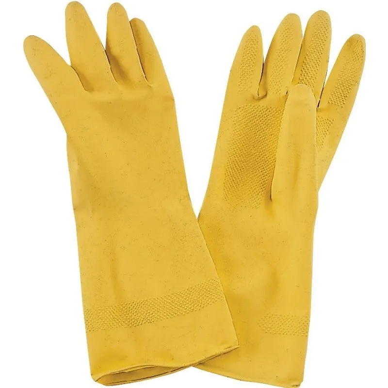 ProSource PVG-12B Disposable Work Gloves, For All Genders, L, 12.6 in L, Straight Thumb, Wide Cuff, Latex (Pack of 12)