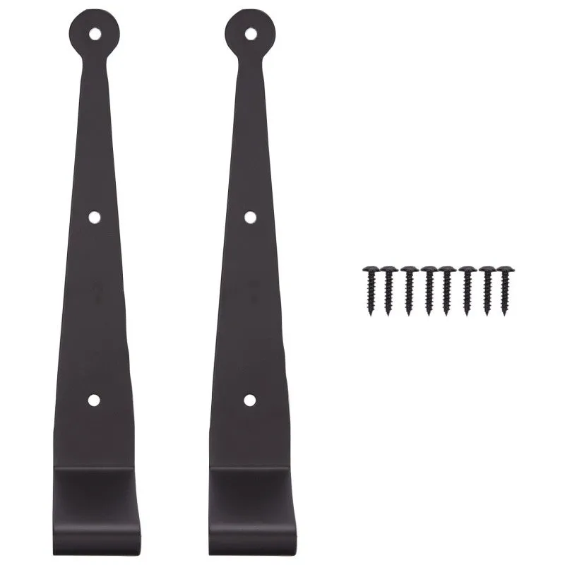 ProSource SH-S03-PS Strap Hinge, 10 in, Black, Screw Mounting