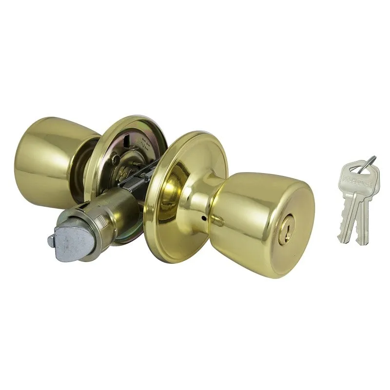 ProSource T-5764PB-ET Entry Knob, Brass, Polished Brass (Pack of 3)