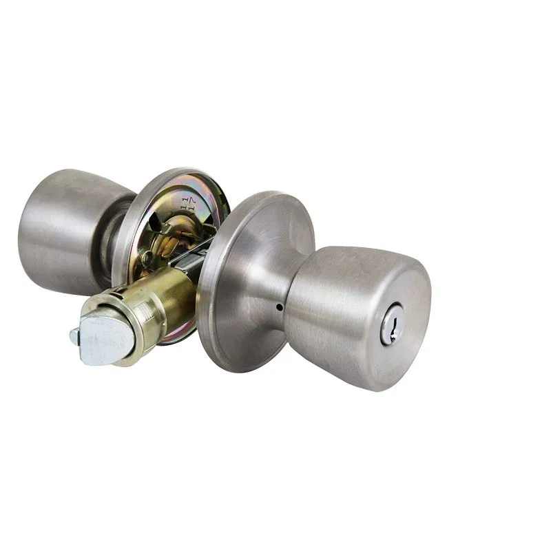 ProSource T-5764SS-ET Entry Knob, Brass, Stainless Steel (Pack of 3)