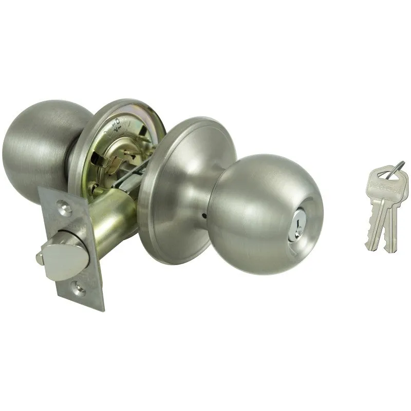 ProSource T3P00V-PS Entry Knob, Stainless Steel, KW1, KA3 Keyway, 3 Grade (Pack of 3)