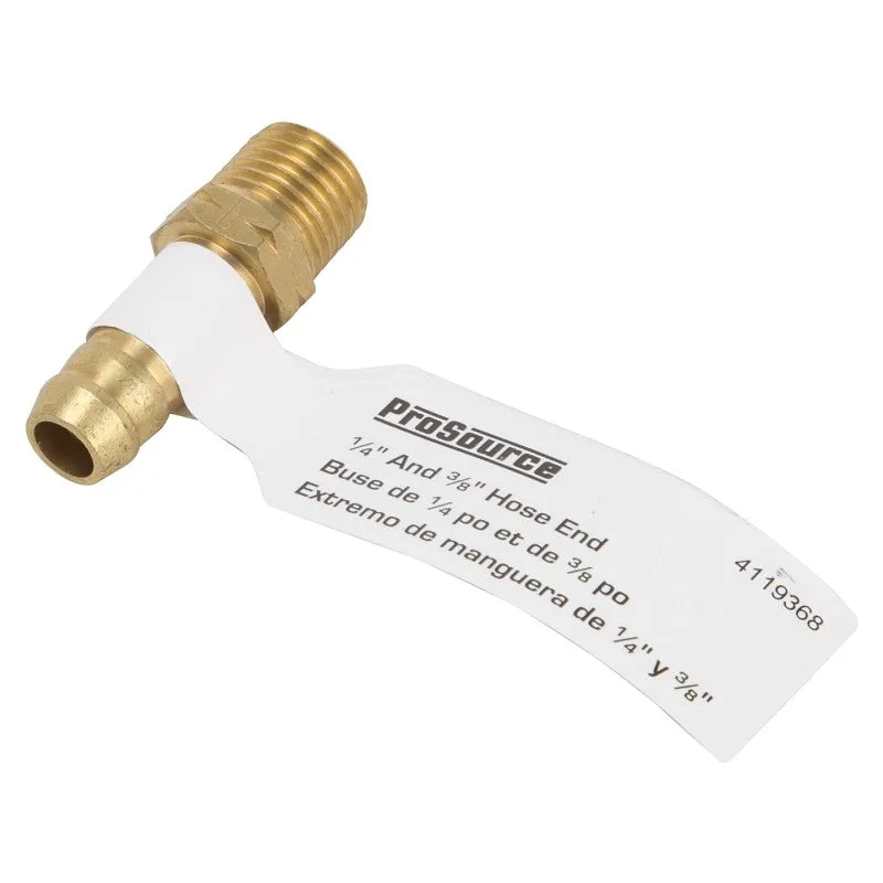 ProSource TA-054 Air Hose End, 1/4 in, MNPT, Brass, Brass (Pack of 25)