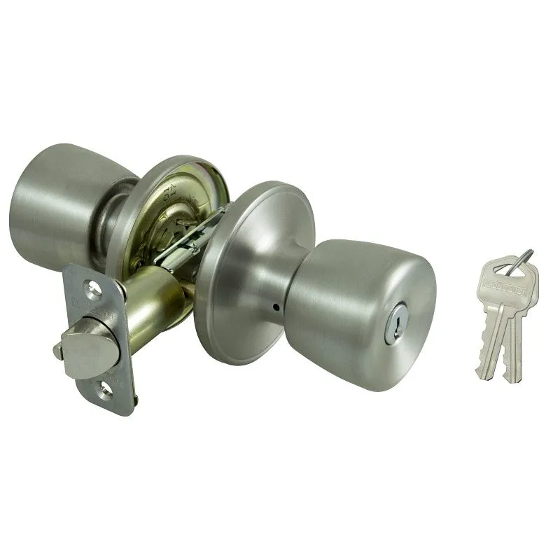 ProSource TS600BRA4B Entry Knob, Stainless Steel, K3, KW1 Keyway, 3 Grade (Pack of 3)