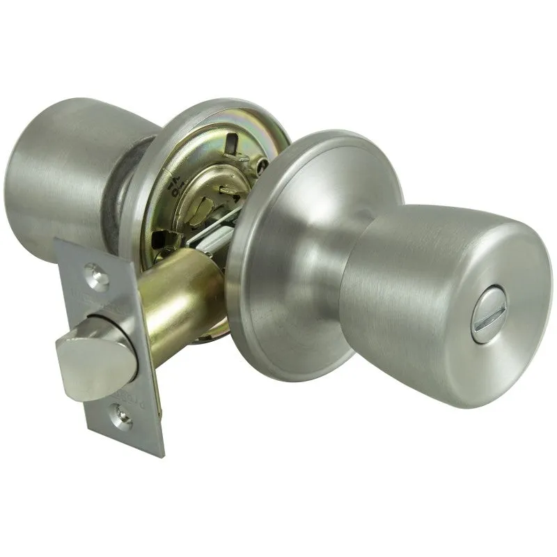 ProSource TS610V-PS Privacy Lockset, Tubular, Tulip Design, Stainless Steel