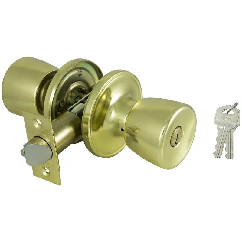ProSource TS700V-PS Entry Knob, Brass, KW1, KA3 Keyway, 3 Grade (Pack of 3)
