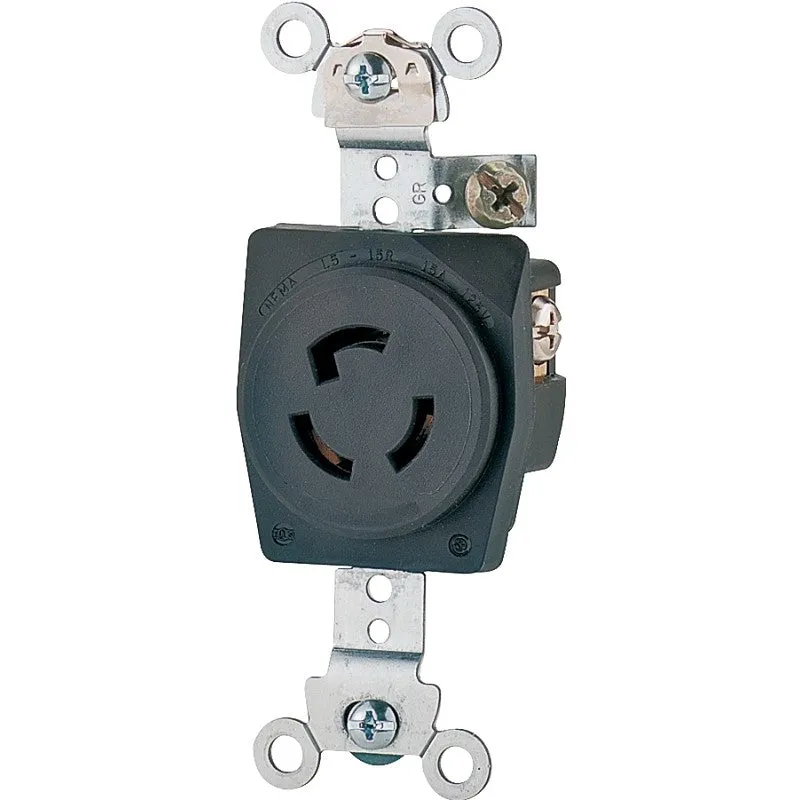 RECEPTACLE SNGL 2P3W 15A 125V