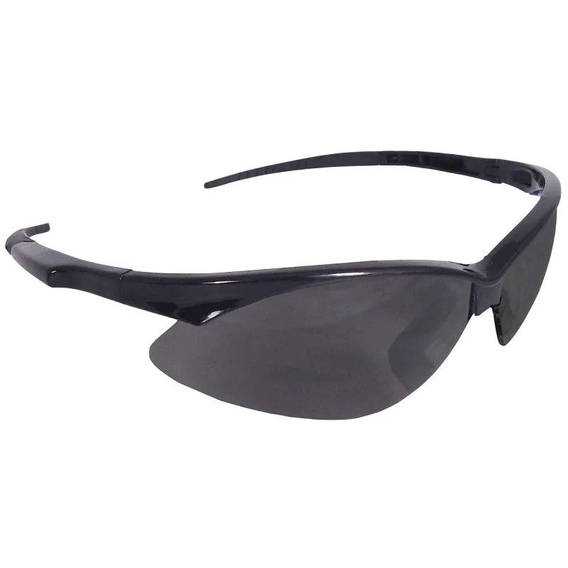 Radians AP1-20-GF12 Safety Glasses, Smoke Lens, Black Frame, Hard-Coated Lens (Pack of 12)
