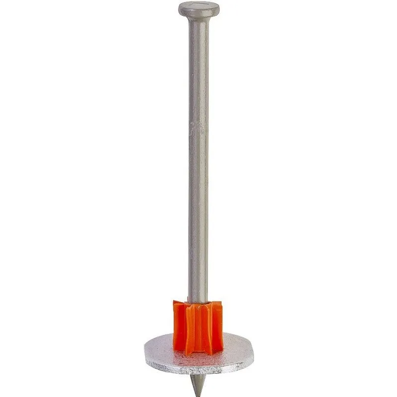 Ramset 1516SDC Washered Pin, 0.145 in Dia Shank, 2-1/2 in L, Metal, Zinc