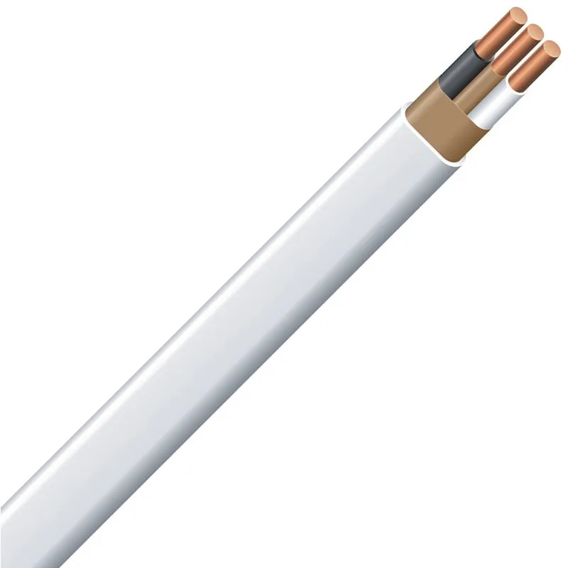 Romex 14/2NM-WGX100 Building Wire, 14 AWG Wire, 2 -Conductor, 100 ft L, Copper Conductor, PVC Insulation