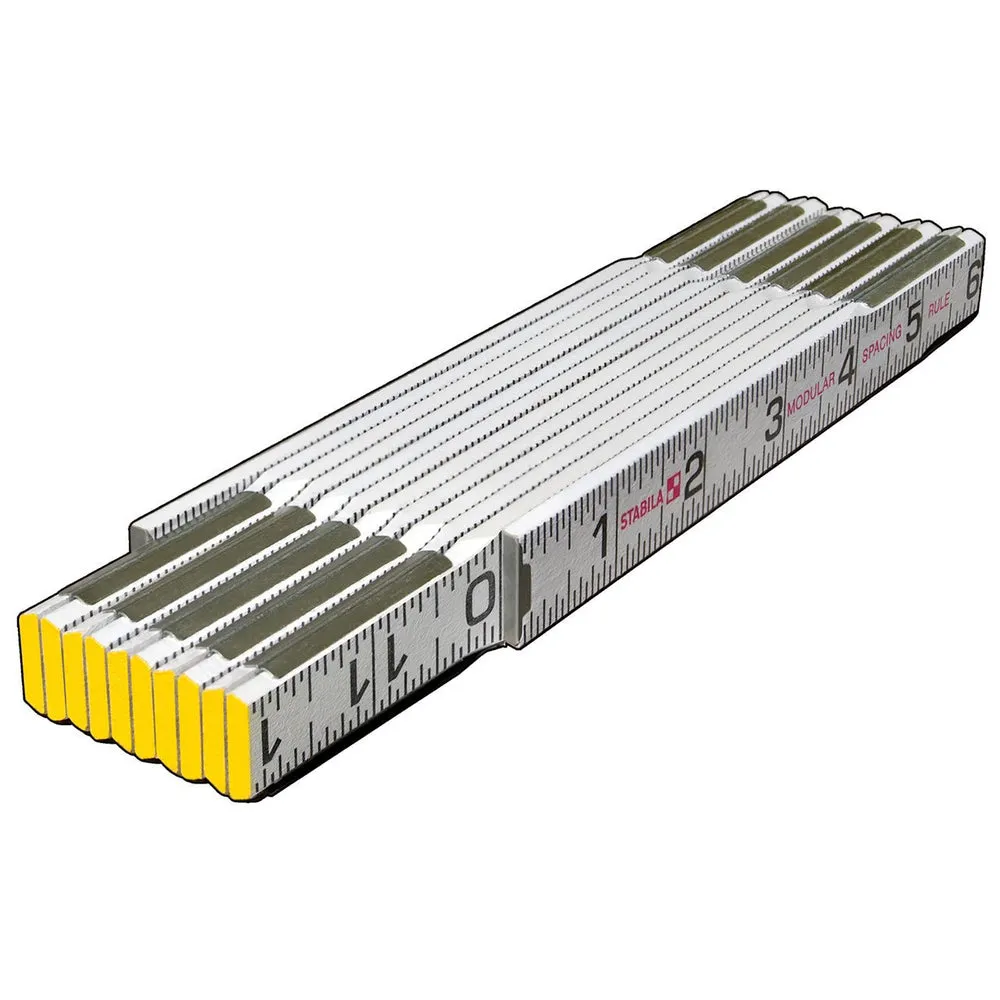 STABILA 80010 Type 600 Folding Rulers Modular Spacing (1/16ths, both edges, outside) | inch/inch