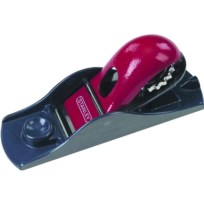 STANLEY 12-247 Adjustable Block Plane, 6-5/8 in L x 2 in W Dimensions, 1-5/8 in W Blade, Iron Body, Gray