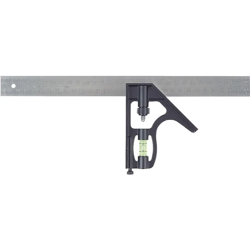 STANLEY 46-222 Combination Square, 1 in W Blade, 12 in L Blade, SAE Graduation