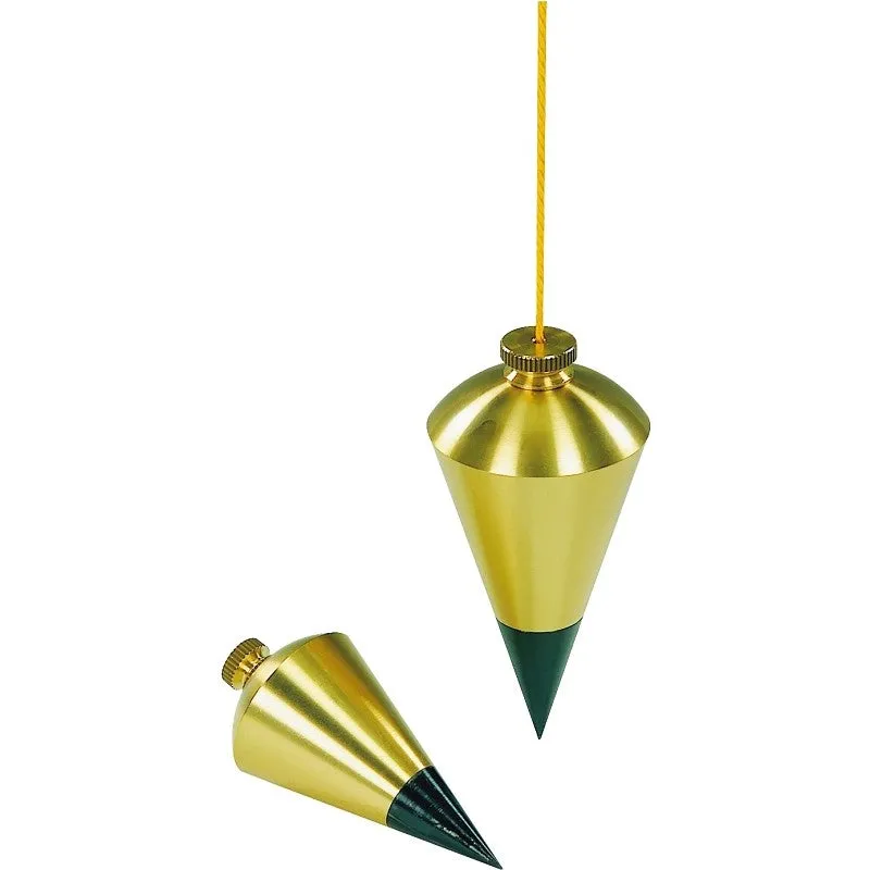 STANLEY 47-974 Plumb Bob, 16 oz, Brass, Lacquered