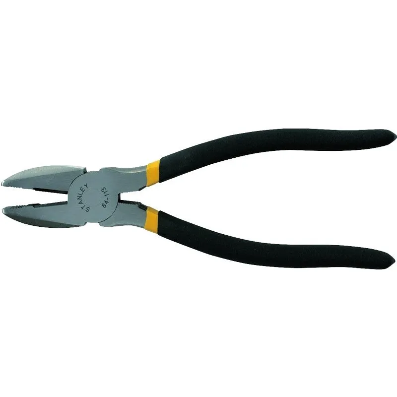 STANLEY 84-113 Lineman’s Plier, 8 in OAL, 7/8 in Jaw Opening, Cushion-Grip Handle, 3/8 in W Jaw