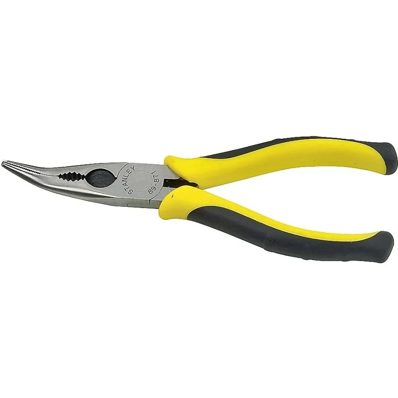 STANLEY 89-871 Nose Plier, 6-3/8 in OAL, 1-1/4 in Jaw Opening, Black/Yellow Handle, Comfort-Grip Handle, 11/16 in W Jaw