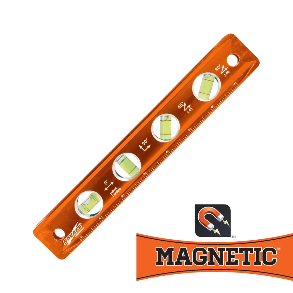 Savage TL043M 9″ Magnetic Aluminum Torpedo Level