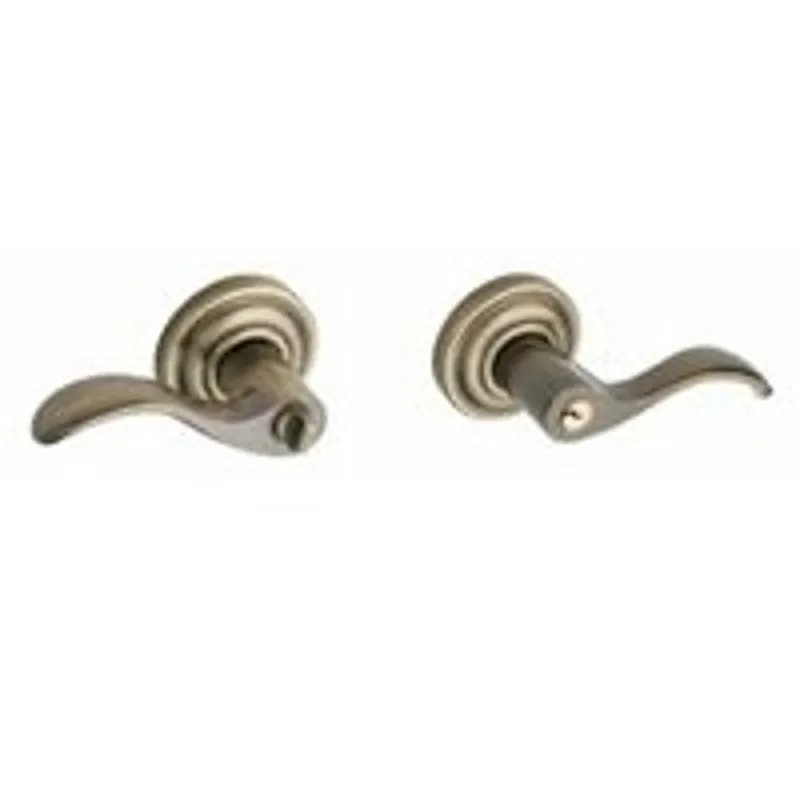 Schlage Accent Series F51A ACC 609 Entry Lever, Mechanical Lock, Antique Brass, Metal, Residential, 2 Grade (Pack of 4)
