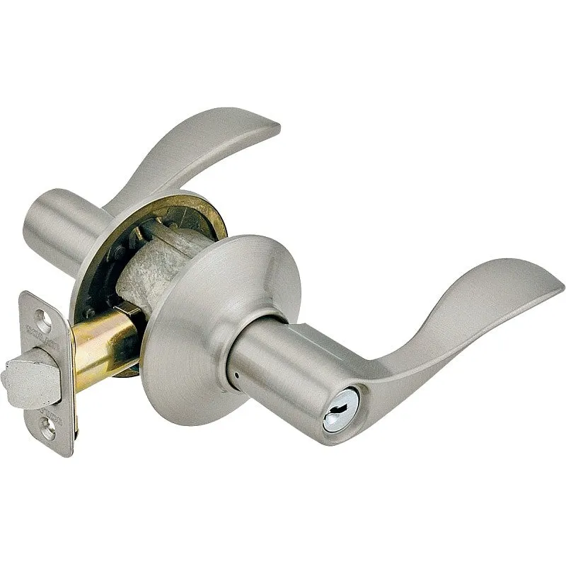 Schlage Accent Series F51A ACC 619 Entry Lever, Mechanical Lock, Satin Nickel, Metal, Residential (Pack of 4)